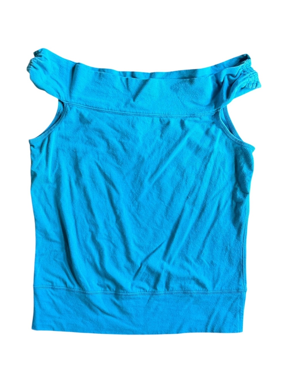 Abercrombie & Fitch Y2K Blue Off the Shoulder Top